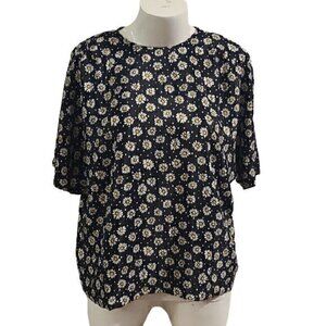 [Liz Baker] Short Sleeve Top w/ Shoulder Pads - Size 26W